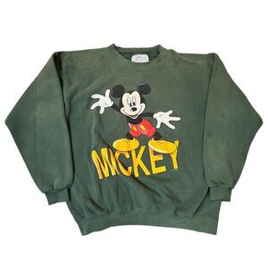 Vintage Genus Mickey Mouse Sweater XL Made in USA Rare 90s Disney Crewneck